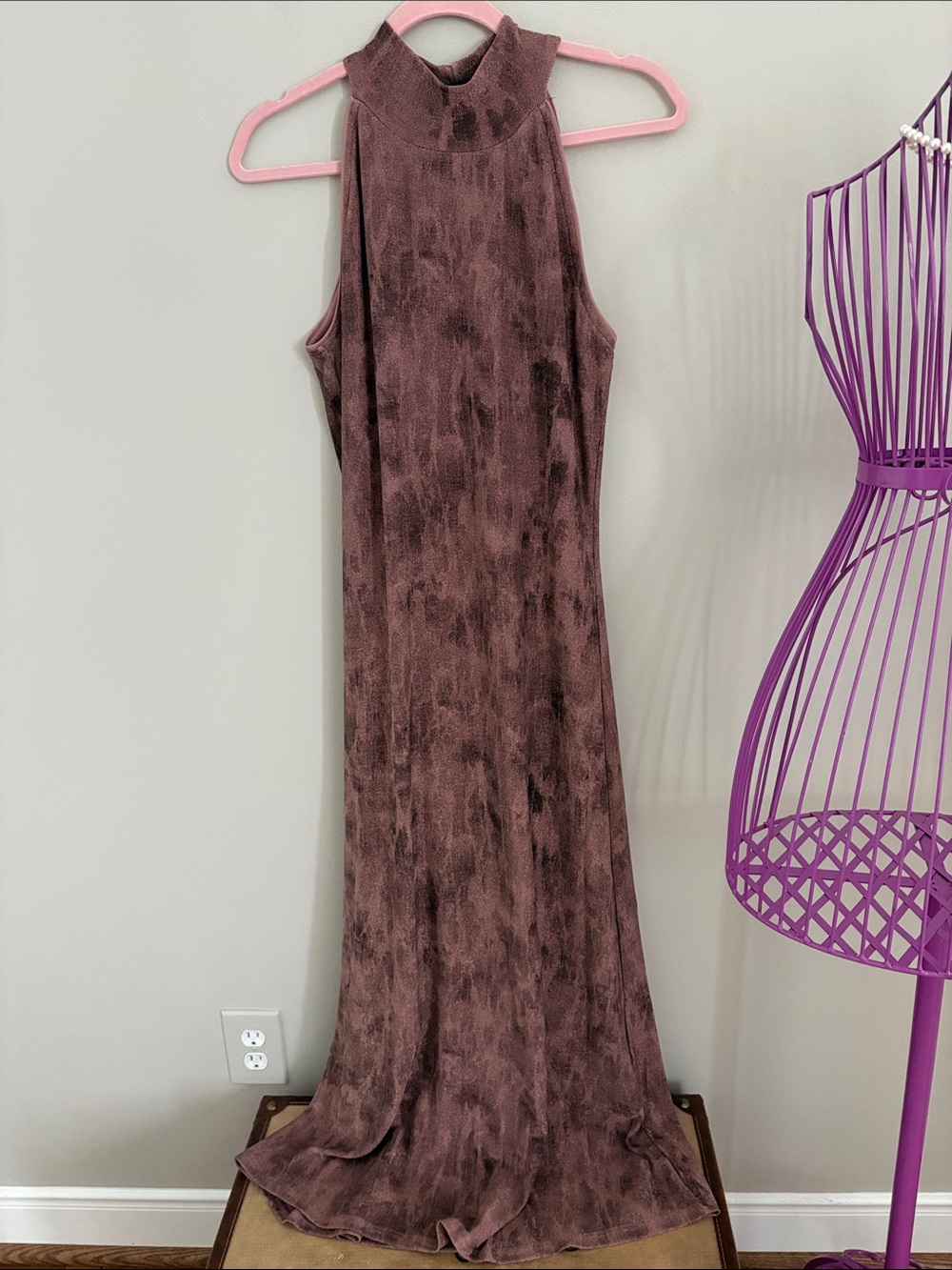 Nekane (NKN) Rose Gold Sleeveless Maxi Dress NWOTS